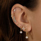 Beaded Pearl Huggies