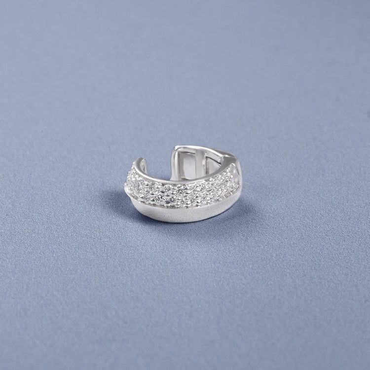 Stone and Strand Sterling Silver Beatrice LAB-Created Diamond Ear Cuff Editorial Image