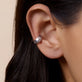 Image of Sterling Silver Beatrice LAB-Created Diamond Ear Cuff on Models Ear