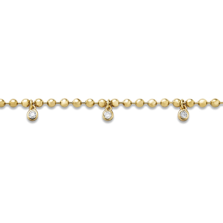 Stone and Strand 10K Yellow Gold Bedazzle Diamond Bracelet Close Up Image