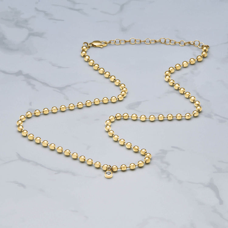 Stone and Strand 14K Yellow Gold Bedazzle Diamond Choker Editorial Image