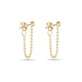 Stone and Strand 14K Yellow Gold Bedazzle Diamond Earrings Rear Image