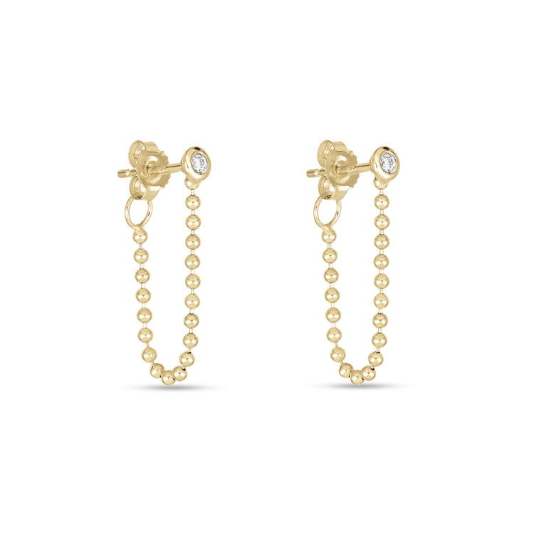 Stone and Strand 14K Yellow Gold Bedazzle Diamond Earrings Side Image
