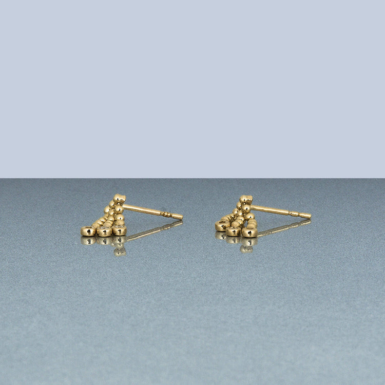 Stone and Strand 14K Yellow Gold Bedazzle Diamond Studs Editorial Image