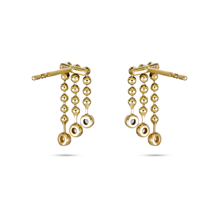 Stone and Strand 14K Yellow Gold Bedazzle Diamond Studs Rear Image