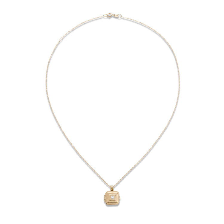 Stone and Strand 14K Yellow Gold Beekman Birthstone Locket Necklace Far Away Image