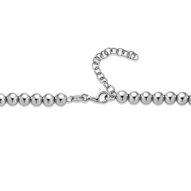 Stone and Strand Sterling Silver Big Hearted Puffed Necklace Clasp Image