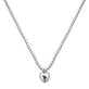 Stone and Strand Sterling Silver Big Hearted Puffed Necklace Image