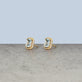 Stone and Strand 14K Yellow Gold Birthstone Emerald Cut Bonbon Studs with Aquamarine Editorial Image