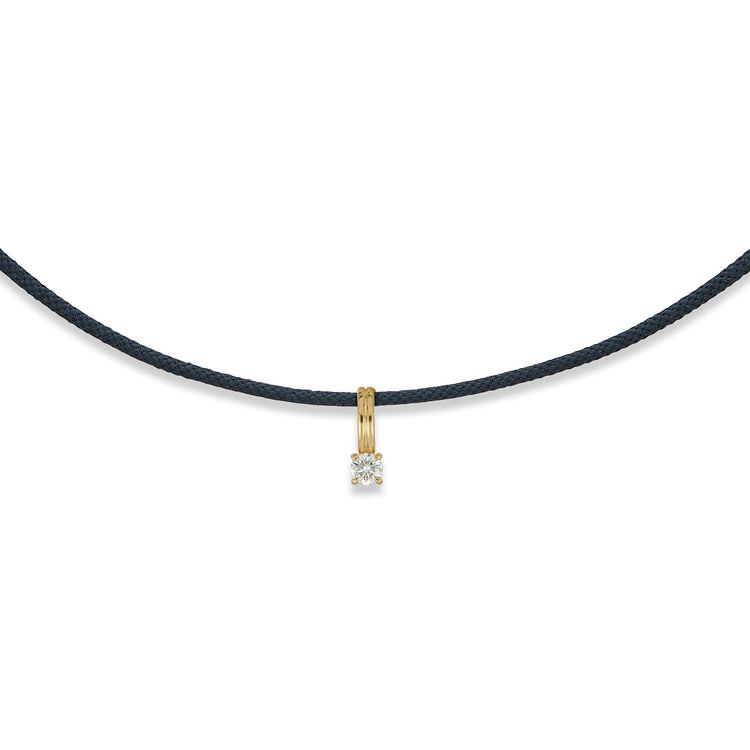 Stone and Strand 14K Yellow Gold Birthstone Flow Charm Choker Close Up Image