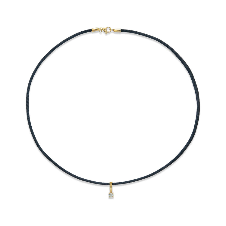 Stone and Strand 14K Yellow Gold Birthstone Flow Charm Choker Front Image
