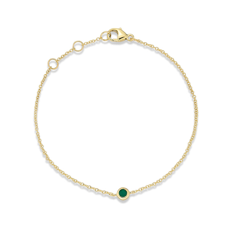 Stone and Strand 14K Yellow Gold Birthstone Solitaire Bracelet Front Image
