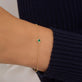 Image of 14K Yellow Gold Birthstone Solitaire Bracelet on Models Arm