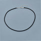Stone and Strand Sterling Silver Black Nylon Cord Necklace Editorial Image