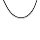 Stone and Strand Sterling Silver Black Nylon Cord Necklace Close Up Image