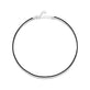 Stone and Strand Sterling Silver Black Nylon Cord Necklace Front Image