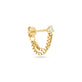Stone and Strand 14K Yellow Gold Block Chain Front To Back Earring Side Image