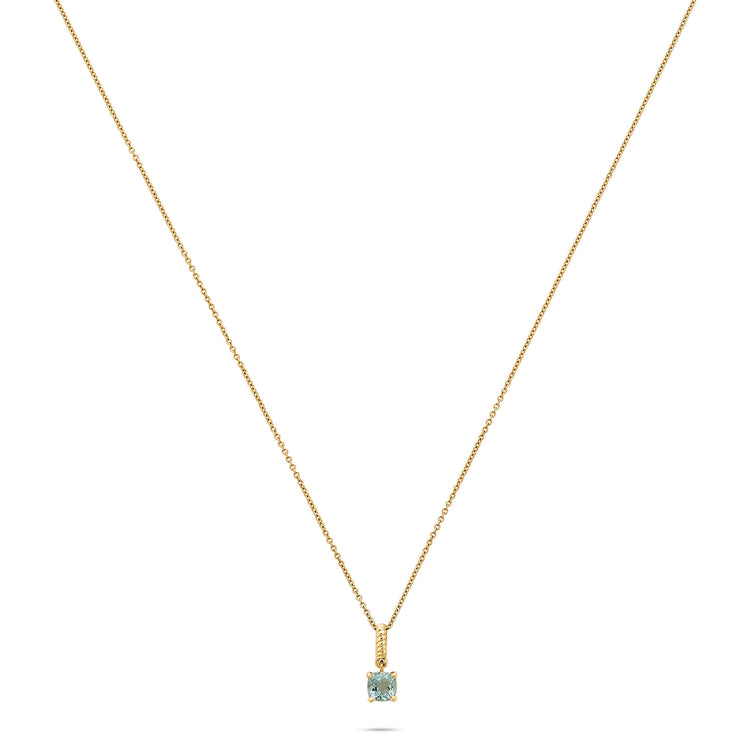 Stone and Strand 10K Yellow Gold Blue Lagoon Aquamarine Necklace Image