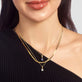 Image of 10K Yellow Gold Blue Lagoon Aquamarine Necklace with Stone and Strand Necklaces