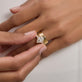 Image of 14K Yellow Gold Bold Cigar Band with Stone and Strand Rings