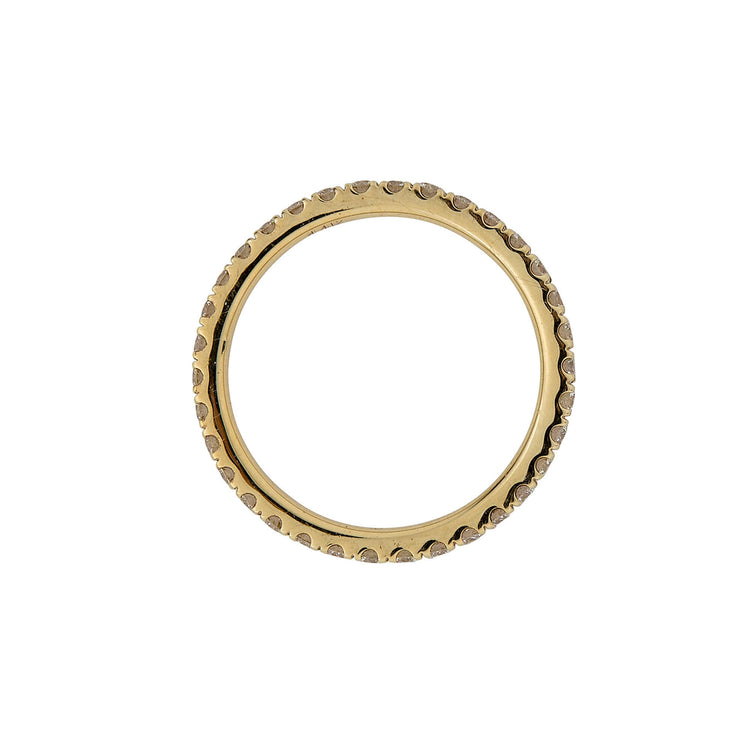 Stone and Strand 14K Yellow Gold Bold Diamond Eternity Ring Top mage