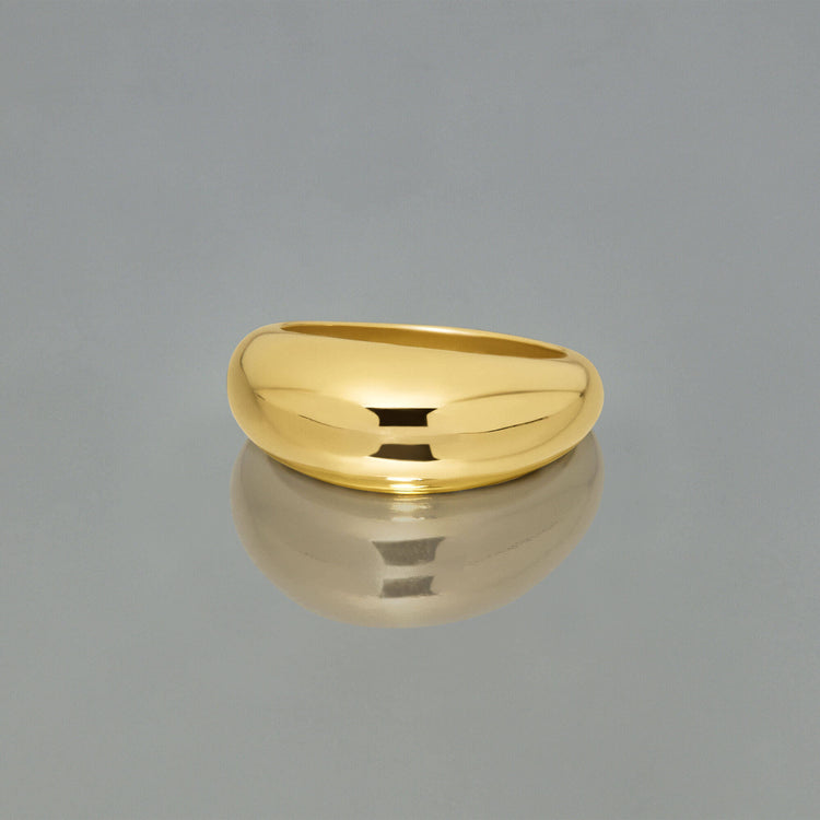 Stone and Strand 14K Yellow Gold Bold Form Ring Editorial Image