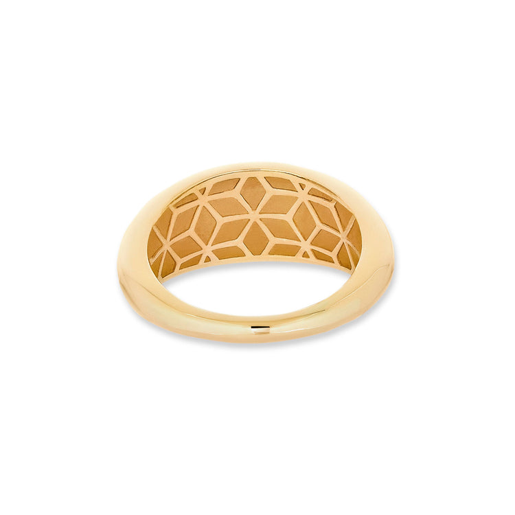 Stone and Strand 14K Yellow Gold Bold Form Ring Rear Image