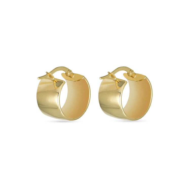 Stone and Strand 10K Yellow Gold Bold Glider Hoops Rear Image