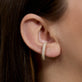 Image of 14K Yellow Gold Bold Pave Suspender on Models Ear