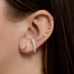 Image of 14K Yellow Gold Bold Pave Suspender with Stone and Strand Earrings