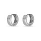 Stone and Strand Sterling Silver Bold Silver Second Hole Huggies Rear Image
