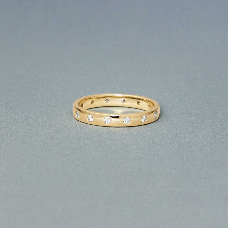 Stone and Strand 14K Yellow Gold Bold Together Forever Band Editorial Image