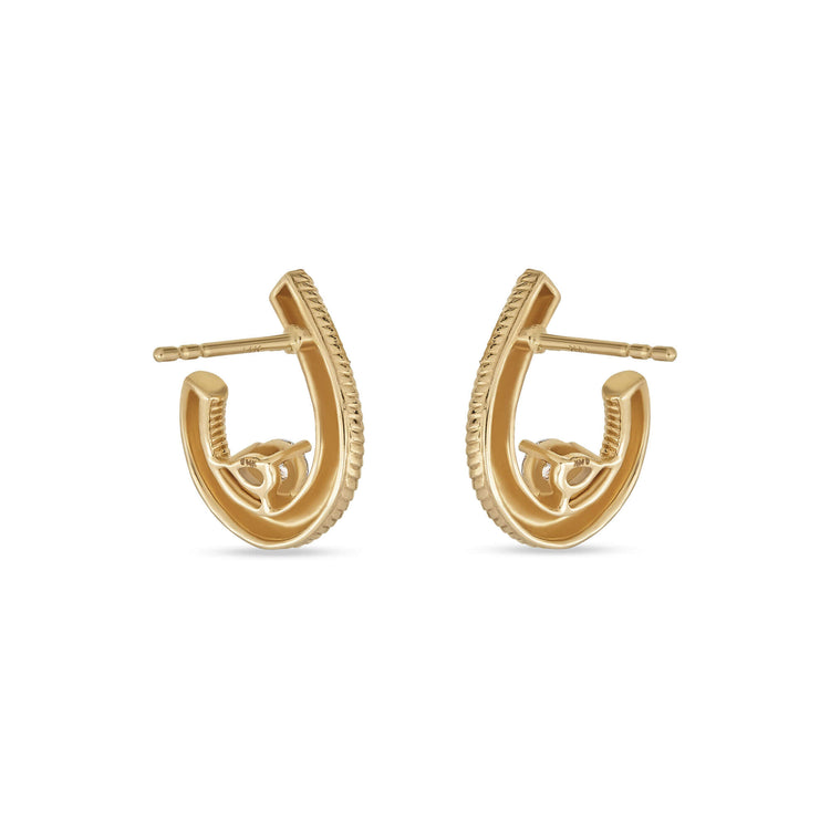 Stone and Strand 14K Yellow Gold Bowie Earrings Rear Image