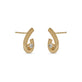 Stone and Strand 14K Yellow Gold Bowie Earrings Side Image