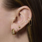 Image of 14K Yellow Gold Bowie Huggies with Stone and Strand Earrings