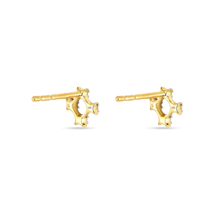 Stone and Strand 10K Yellow Gold Bright Lights Aura Studs Rear Image