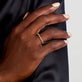 Image of 14K Yellow Gold Bright Lights Eternity Band on Models Hand