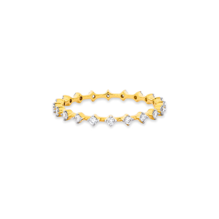 Stone and Strand 14K Yellow Gold Bright Lights Eternity Band Rear Image