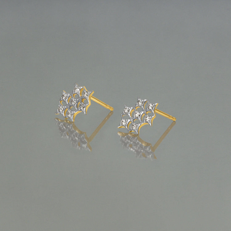 Stone and Strand 14K Yellow Gold Bright Lights Galactic Studs Editorial Image