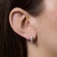Image of 14K White Gold Bright Lights LAB-Created Diamond Huggies on Models Ear