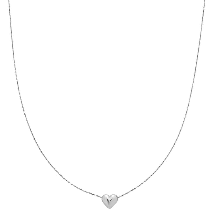 Stone and Strand 10K White Gold Bubble Tea Heart Necklace Image