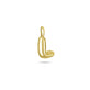 Stone and Strand 14K Yellow Gold Bubble Tea Initial Charm L Initial Side Image