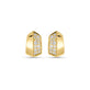 Stone and Strand 14K Yellow Gold Buvette Diamond Pave Huggie Earrings Front Image