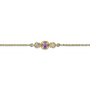 Stone and Strand 10K Yellow Gold Birthstone Diamond Bonbon Bracelet with Amethyst Close Up Image