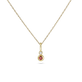 Stone and Strand 10K Yellow Gold Birthstone Diamond Bonbon Necklace with Garnet Close Up Image