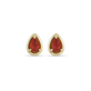 Stone and Strand 14K Yellow Gold Birthstone Pear Bonbon Studs with Garnet Front Image