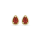 Birthstone Pear Bonbon Studs Garnet January