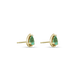 Stone and Strand 14K Yellow Gold Birthstone Pear Bonbon Studs with Emerald Side Image