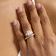 Image of Bold Diamond Eternity Ring On Model with Bridal Ring