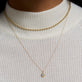 Image of 10K Yellow Gold Candy Aqua Charm with Stone and Strand Necklaces